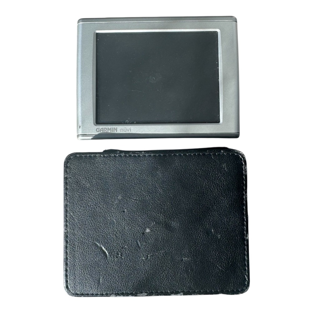 Garmin nüvi 360 GPS Navigator Portable Unit Only‎ w/ Leather Case Untested As-Is